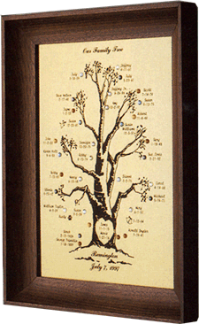 Traditional Engraved Family Tree Frame